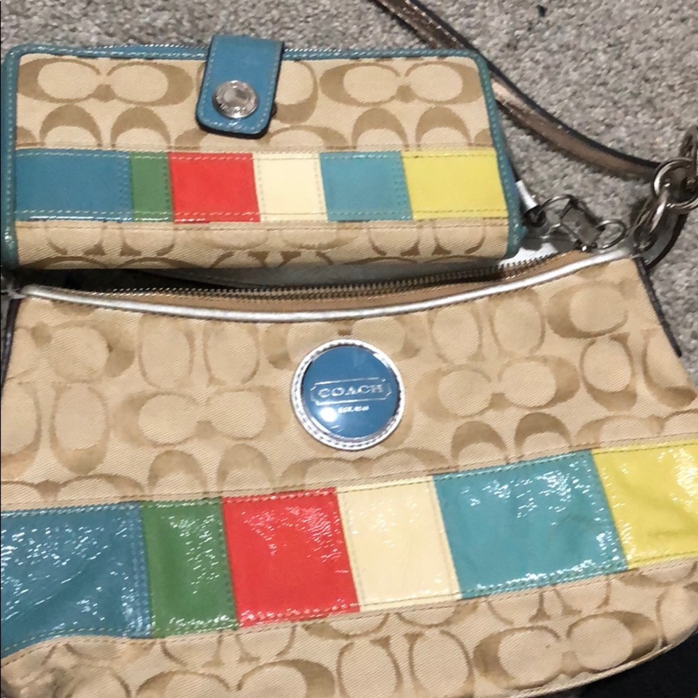Coach bag and matching wallet